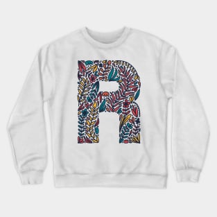 Tropical Letter R Crewneck Sweatshirt